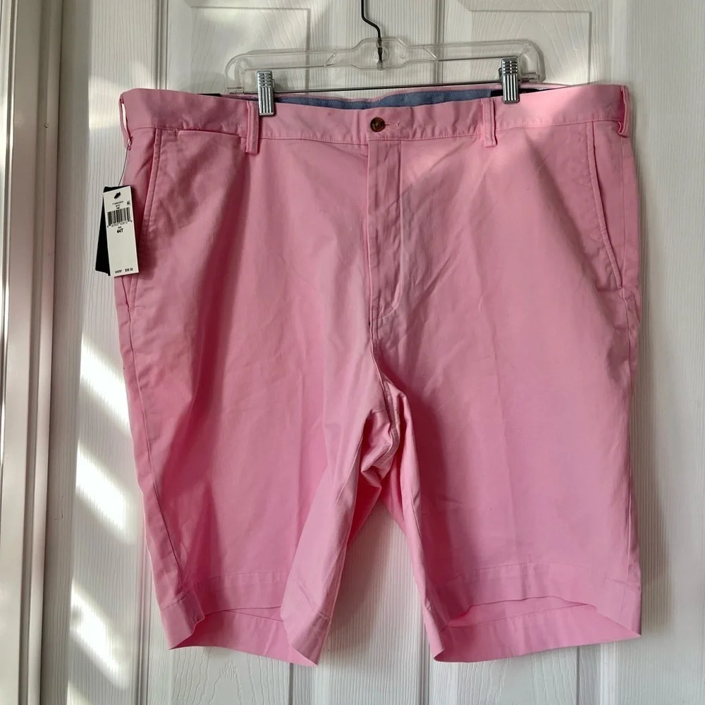 Polo Ralph Lauren Classic Fit 9 Inch Stretch Twill Shorts Pink Size 44
